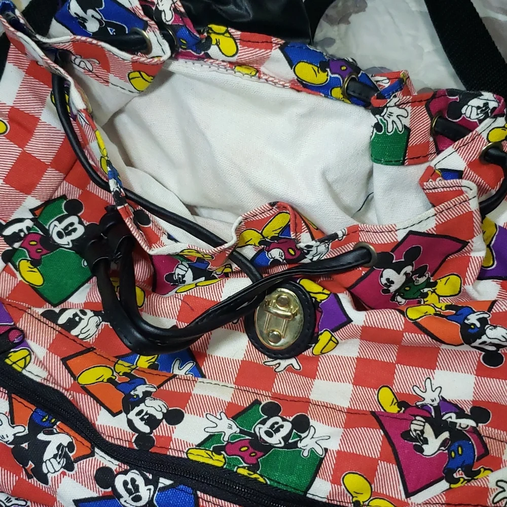 Mickey Mouse Drawstring Backpack 90s - Picture 3 of 5